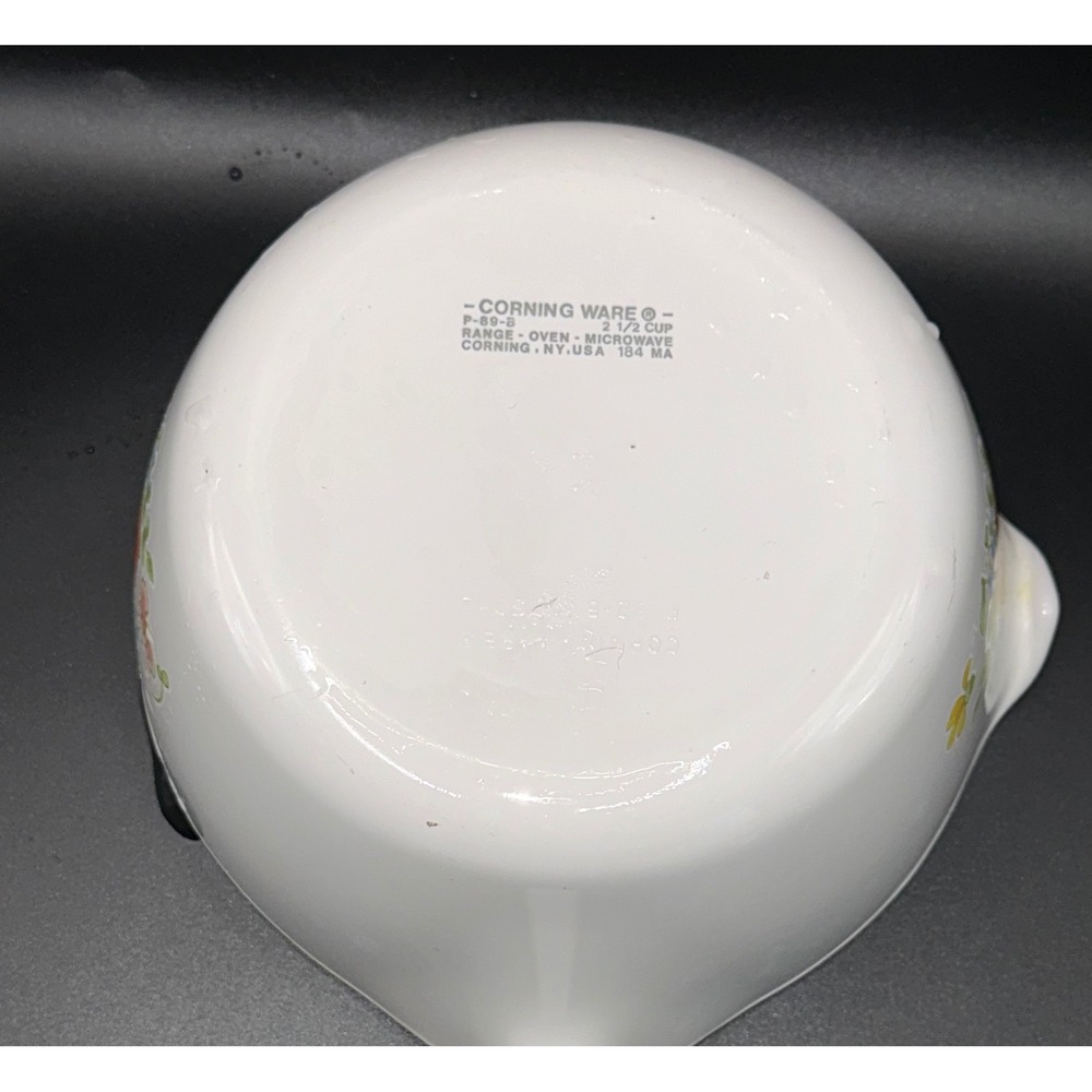 Corning Ware P-89-B Poppy Fireside 2.5 Cup Saucepan Pour Spout Vintage USA - Picture 4 of 6